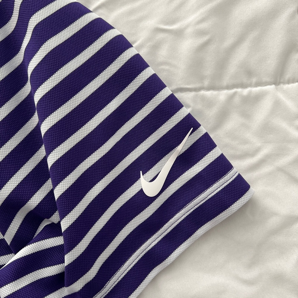 Men’s Nike Golf Shirt in purple/white stripe